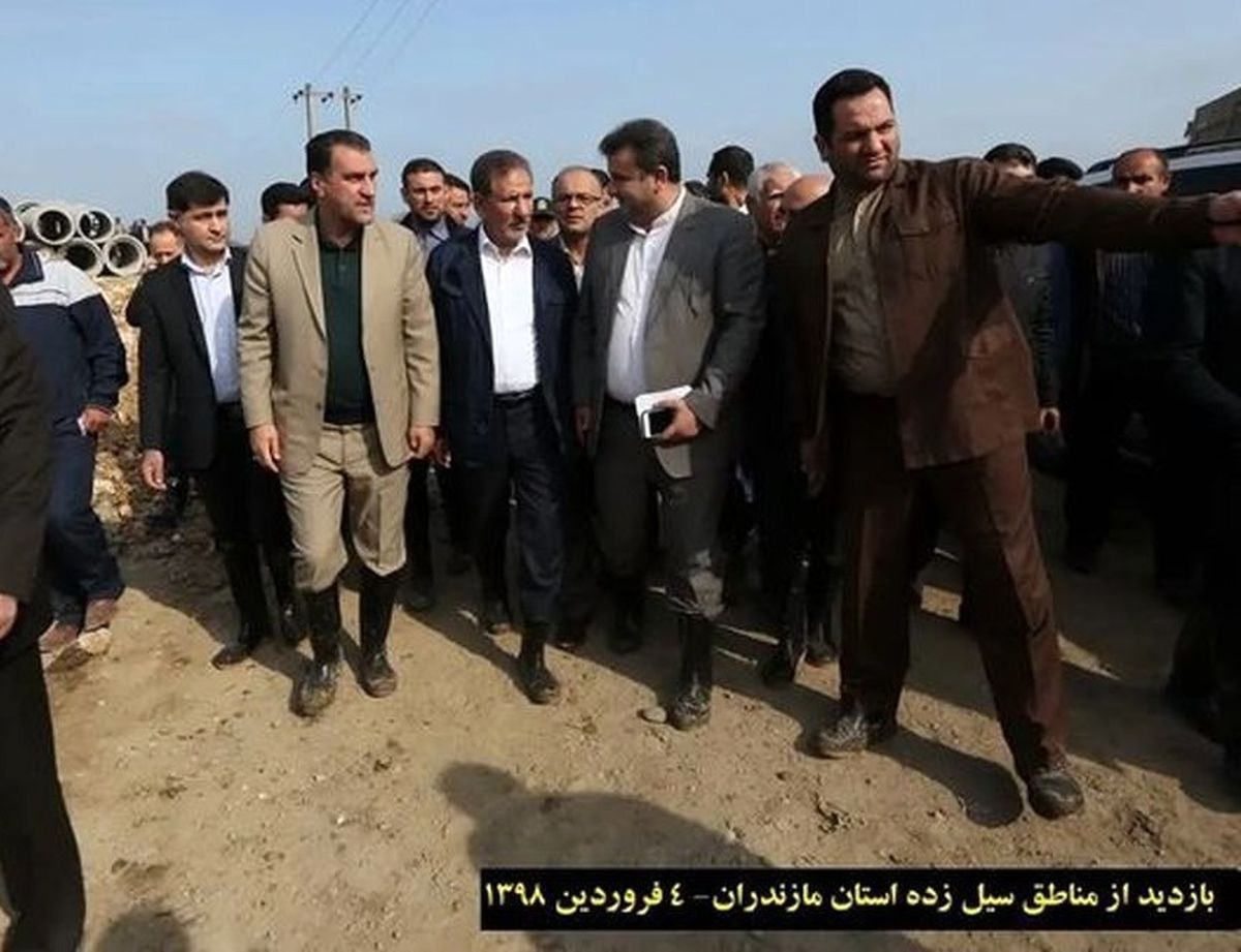 پاسخ جهانگیری درباره رفتن مسئولان دولت روحانی به مناطق سیل زده/ عکس