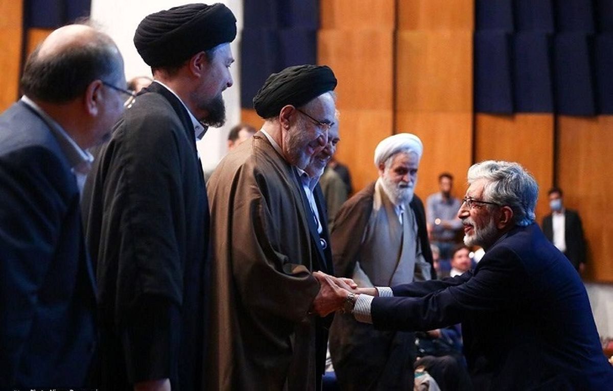 بیانیه دفتر حدادعادل در مورد عکس او با خاتمی/ تفسیر سیاسی نکنید