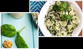 سبک زندگی سالم امروزی با سالاد نعناع و گردو

