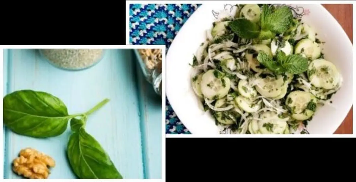 سبک زندگی سالم امروزی با سالاد نعناع و گردو

