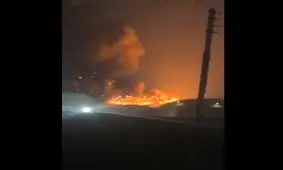 حمله پهپادی به پالایشگاهی در اربیل/ ویدئو