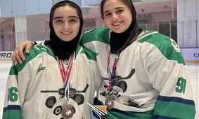 دختران ایران در لیگ هاکی روی یخ مجارستان

