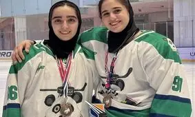 دختران ایران در لیگ هاکی روی یخ مجارستان

