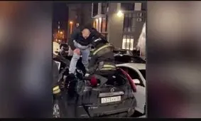 نجات معجزه‌آسای مرد جوان بعد از سقوط از طبقه ۱۹ یک ساختمان