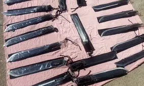 ۵ هزار «قمه و شمشیر» آمریکایی در خلیج فارس کشف شد