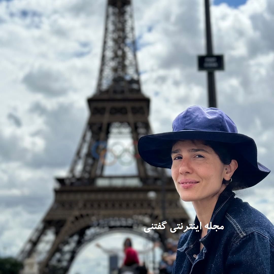 مرجان اتفاقیان کنار برج ایفل 1