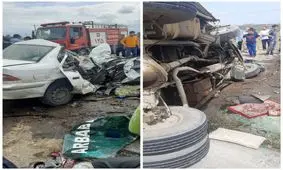 تصادف مینی بوس و سمند در آق قلا با ۲۰ حادثه دیده/ امدادرسانی ادامه دارد