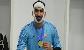 بیرانوند باید فکش را جراحی کند/ عکس

