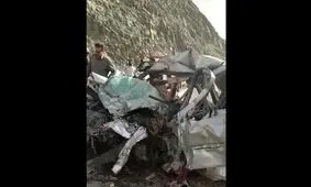 3 کشته در تصادف آمبولانس با پژو در جاده سنندج/ ویدئو
