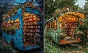 کتابفروشی سیار این شکلی باشد همه کتاب خوان می شوند/ عکس