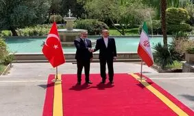 استقبال امیرعبداللهیان از وزیر خارجه ترکیه در تهران

