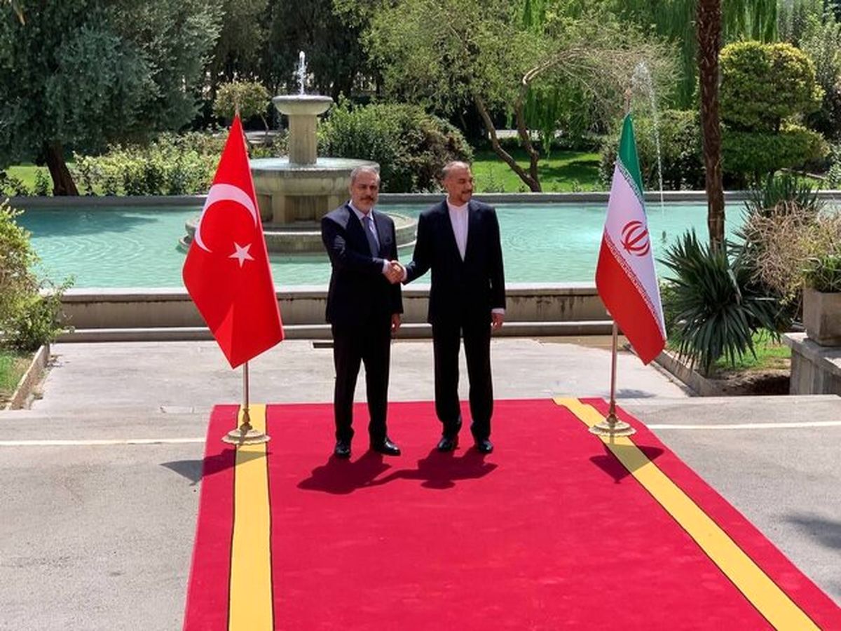 استقبال امیرعبداللهیان از وزیر خارجه ترکیه در تهران

