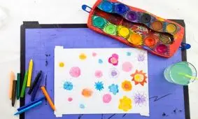 نقاشی کودکانه با آبرنگ 