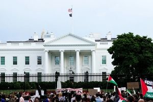 حصارکشی بی‌سابقه اطراف کاخ سفید به خاطر نگرانی از تظاهرات طرفداران فلسطین

