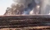 آتش سوزی گسترده در نزدیکی فرودگاه اربیل