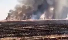 آتش سوزی گسترده در نزدیکی فرودگاه اربیل