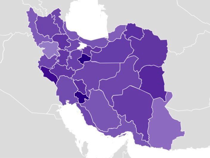 توجه نسبی کاربران استان‌ها به علیرضا زاکانی