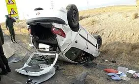 ۶ مصدوم در پی واژگونی پژو ۲۰۶ در کرمان