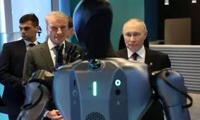 رقص ربات انسان‌نما در مقابل پوتین/ ویدئو