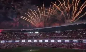 آتش بازی دیدنی در مراسم افتتاحیه جام جهانی