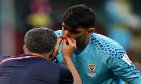 حضور بیرانوند در تمرین تیم ملی با محافظ ویژه