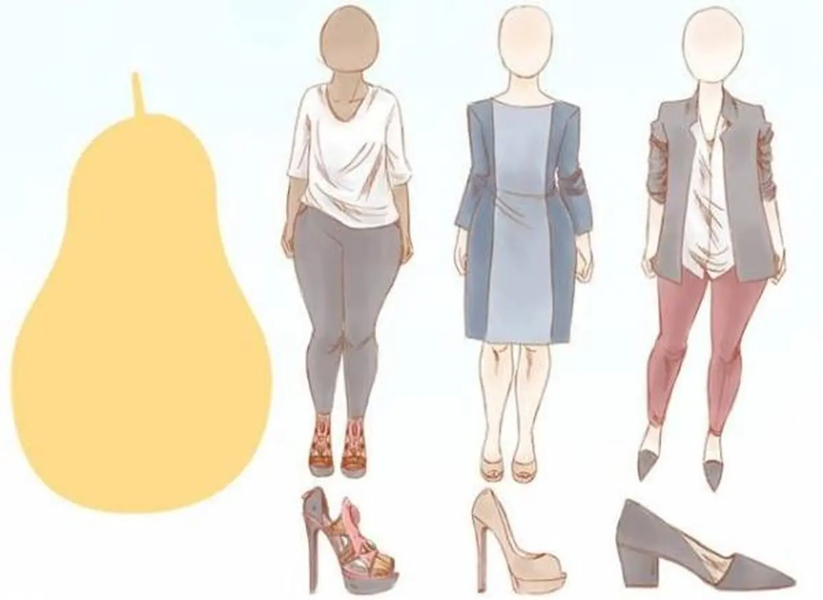اندام گلابی شکل و لباس های مناسب آن