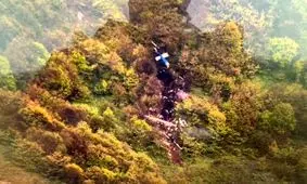 حضور خانوادۀ مرحوم رئیسی و دختر مرحوم آل هاشم در محل سقوط بالگرد/ ویدئو