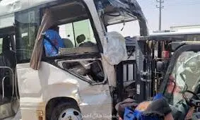 ۴ فوتی و ۵۷ مصدوم در تصادف اتوبوس زائران ایرانی