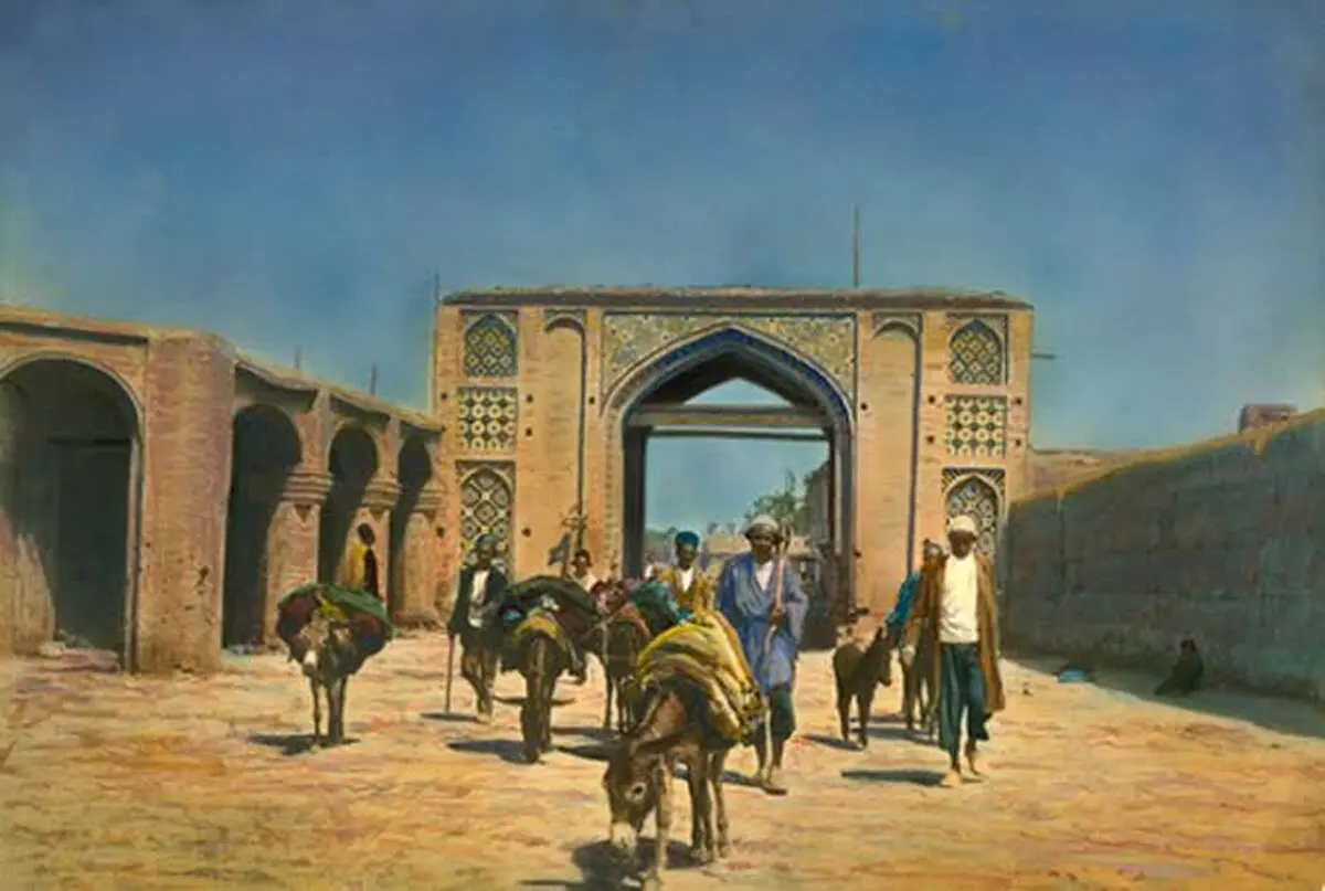 عکس‌های رنگی‌شده از ایران در دوران قاجار؛ از «مسجد رشت» تا «محفل زنانه»
