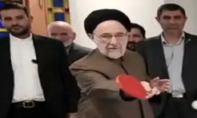 پینگ پنگ سیدمحمد خاتمی در یزد/ ویدئو