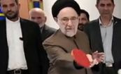 پینگ پنگ سیدمحمد خاتمی در یزد/ ویدئو