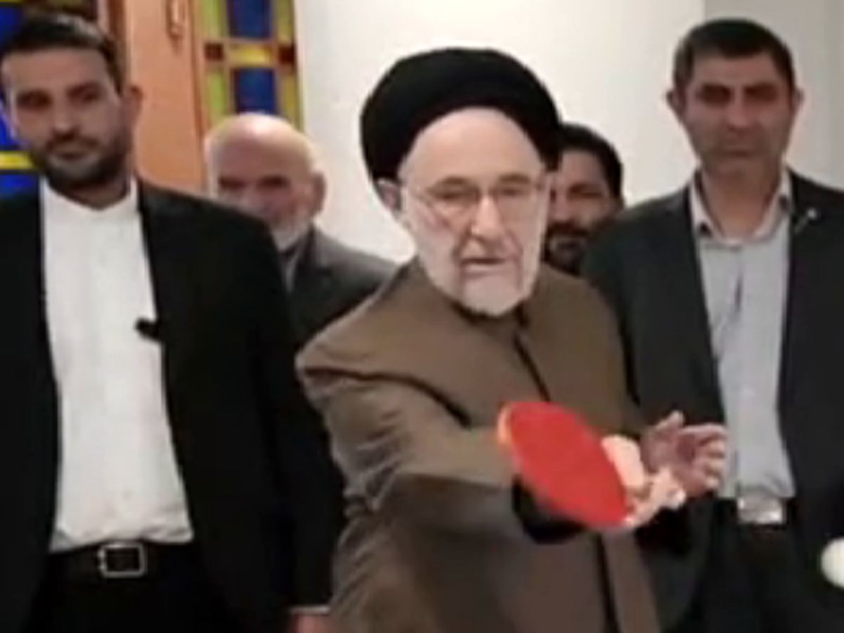 پینگ پنگ سیدمحمد خاتمی در یزد/ ویدئو