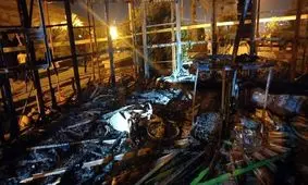 لحظه هولناک انفجار موتور روی دیوار مرگ/ ویدئو