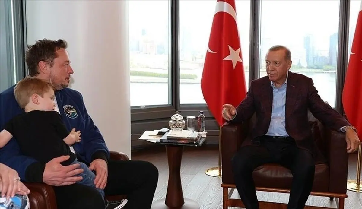 ایلان ماسک با بچه‌اش به دیدار اردوغان رفت/ ویدئو
