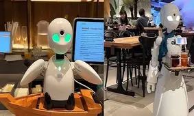  کافه‌ای باورنکردنی که همه خدمات آن توسط ربات‌ها ارائه می‌شود/ ویدئو