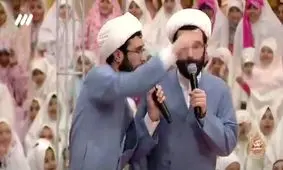 جو عجیب دو طلبه در جشن تکلیف دختران در حسینیه معلی/ ویدئو