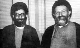 تصویری قدیمی از شهید بهشتی و رهبرانقلاب