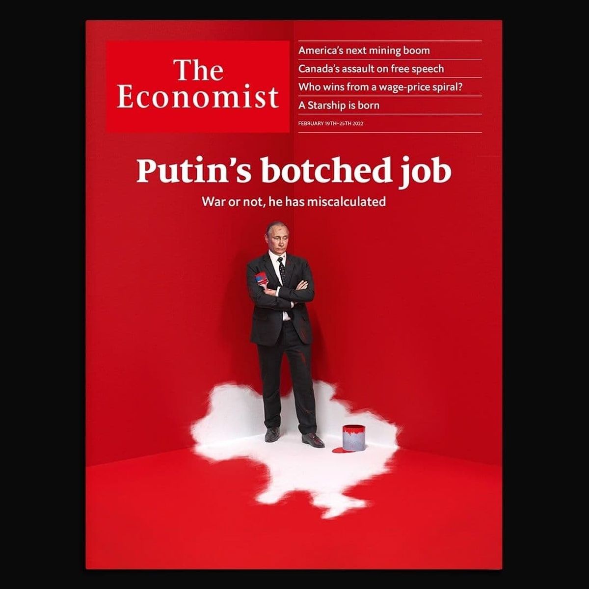 پوتین کارش را خراب کرد/ جلد هفته نامه اکونومیست در نقد آقای رئیس جمهور