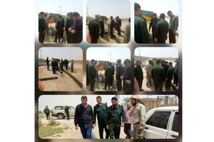 بازدید جانشین فرماندهی سپاه حضرت ولیعصر (عج) خوزستان از پروژه آبرسانی بسیج سازندگی دشت آزادگان