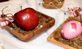 آموزش و مجموعه عکس تزیین سیب هفت سین