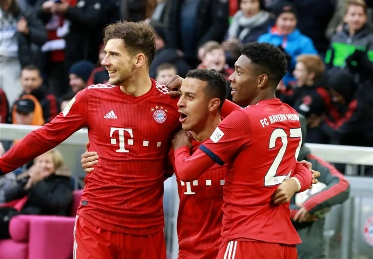بایرن مونیخ برد و به رده دوم جدول بوندس‌لیگا بازگشت