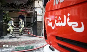 آتش سوزی بخش بایگانی ساختمان تأمین اجتماعی گلستان