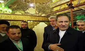 جهانگیری به زیارت حرم حضرت رقیه(س) رفت/ بازدید از مسجد جامع اموی