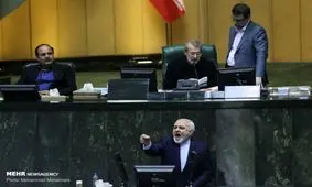 حضور وزیر امور خارجه در صحن علنی مجلس+ عکس