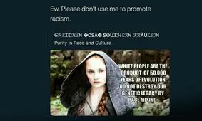 سوفی ترنر: از تصویرم برای تبلیغ نژادپرستی استفاده نکنید