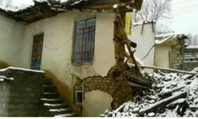 ریزش سقف مدرسه ابتدایی بر اثر بارش در سردشت