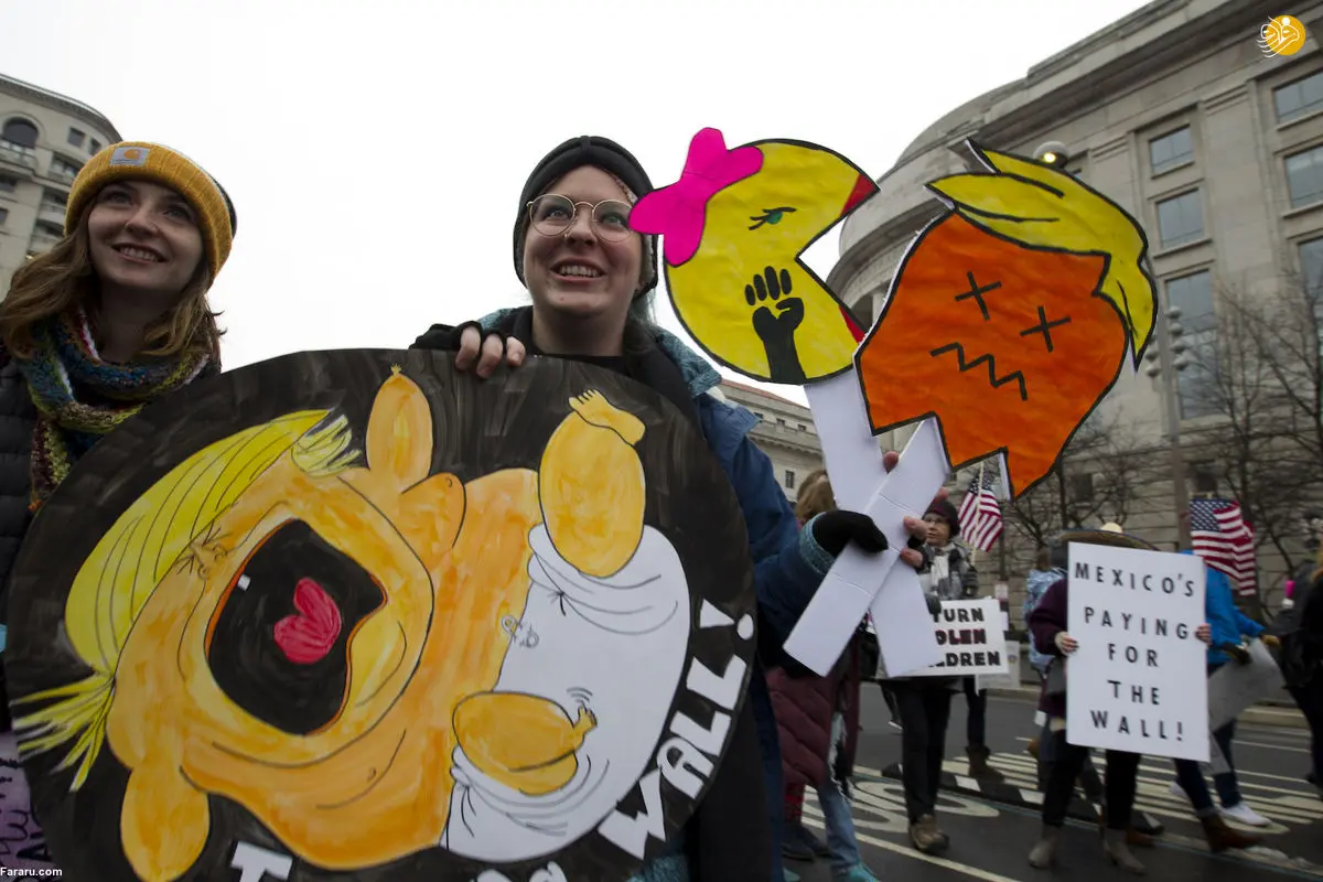(تصاویر) خروش زنان آمریکایی علیه ترامپ