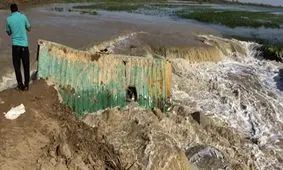 سیل بند شکسته شده در شهر رفیع + فیلم