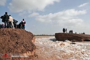 فیلمی از سیلاب در مناطق روستایی خوزستان