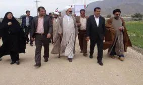 جاده بین مزارع در دشتی افتتاح شد